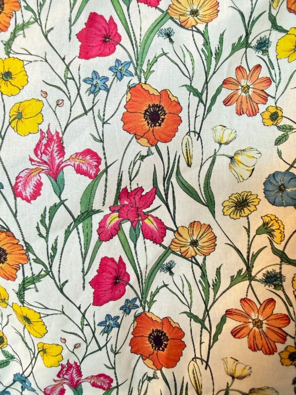 VICI Floral Tie-Strap Fitted Top Size S Multicolor Green Trim NWOT - Picture 3 of 10